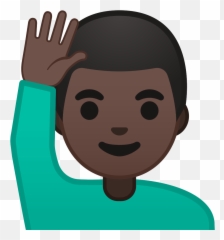 Noto Emoji Oreo 1f64b 1f3ff 200d - Emoji Levantando A Mão,Arm Emoji