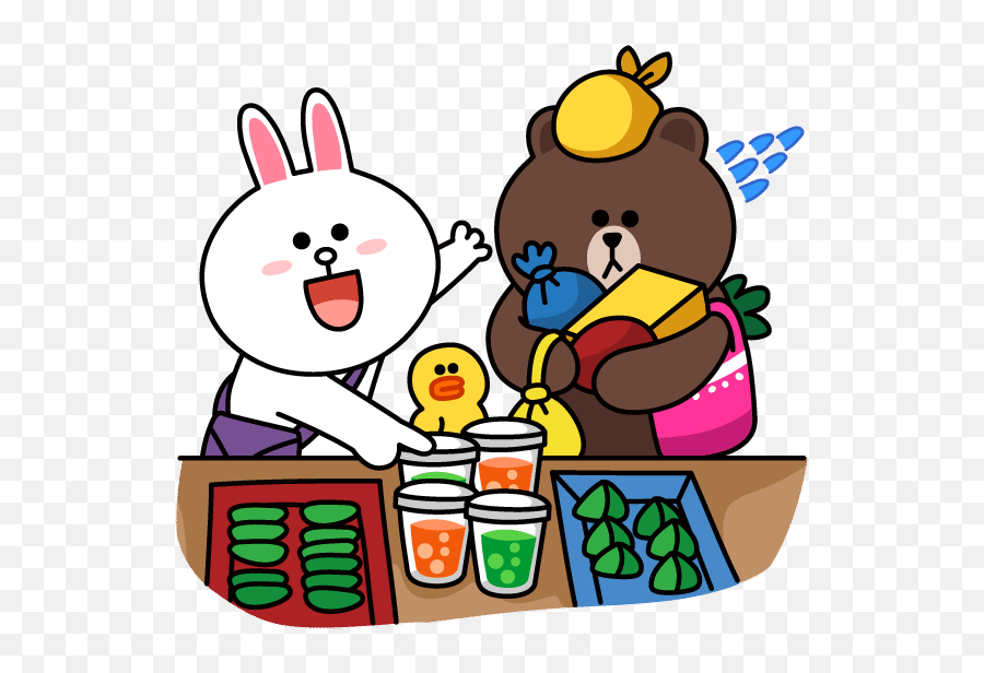 Bunny - Line Sticker Png Food Emoji,Hairdryer Emoji