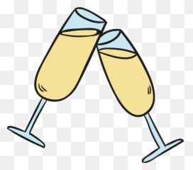 Png Black And White Champagne Drawing Cartoon - Champagne Transparent Champagne Glasses Cartoon Emoji,Clinking Glasses Emoji