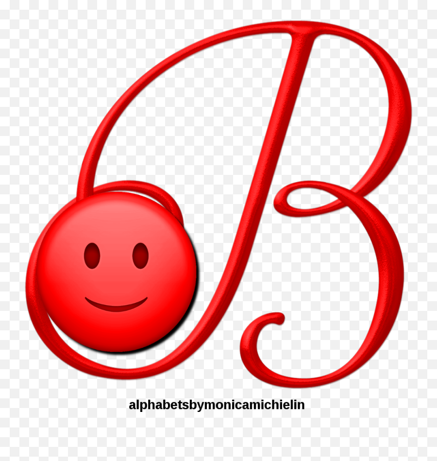 Red Smile Emoticon Emoji Alphabet Png - Initial Sb Tattoo,B-| Emoticon