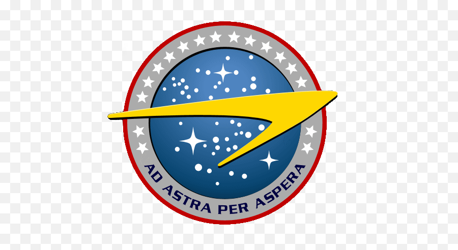 Nasa Logo Transforming Into Starfleet Logo Startrek - Ad Astra Per Asprera Nasa Emoji,Commander Riker Emotion