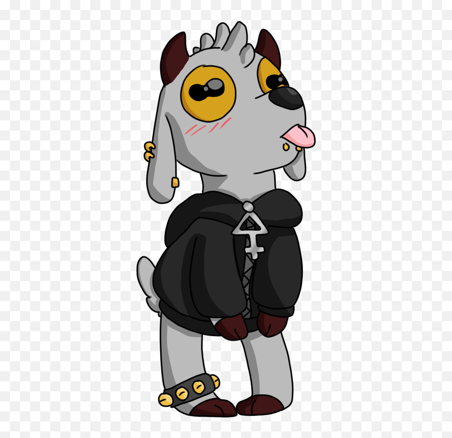 Just A Cute Little Goth Goat I Drew - Fictional Character Emoji,Goat Emoticon