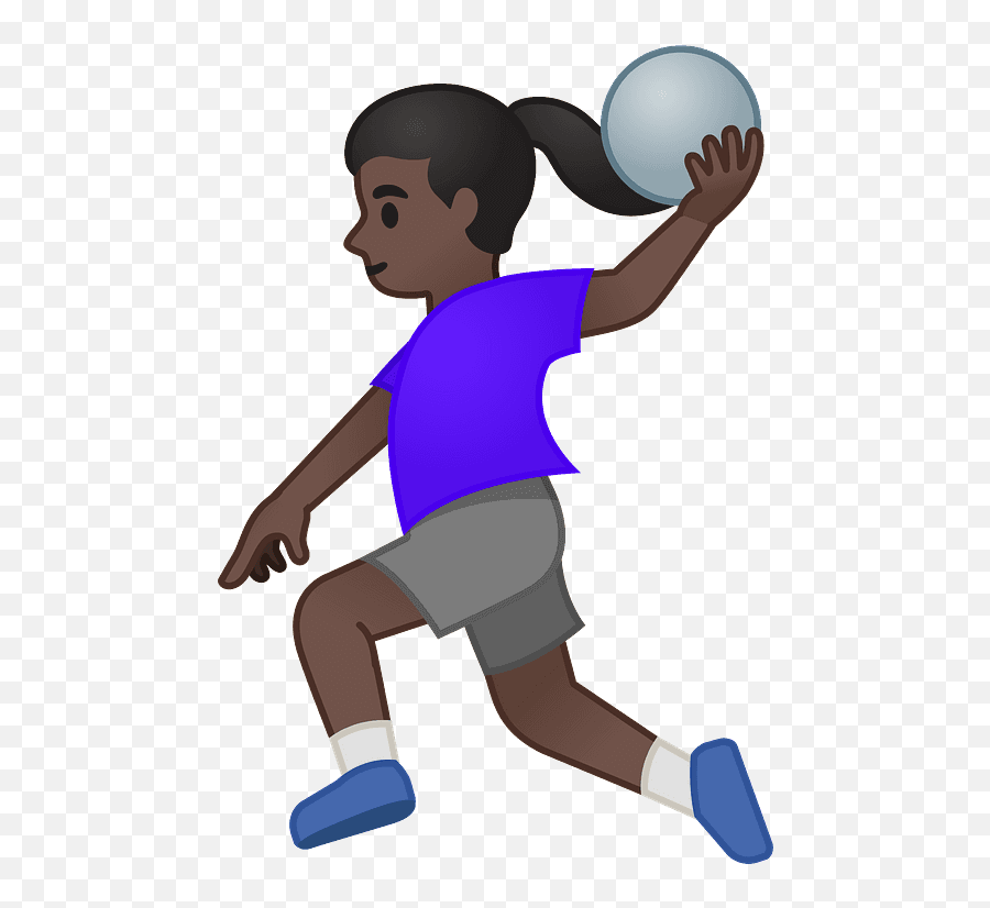 Woman Playing Handball Emoji Clipart - Handball,Emojis To Describe A Player