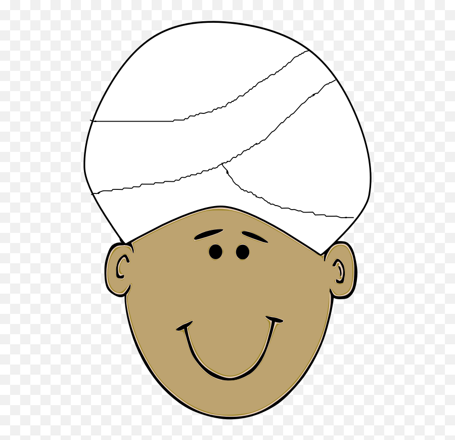 Line Art Head Area Png Clipart - Indian Man Face Clipart Emoji,Turban Windows Emoticon