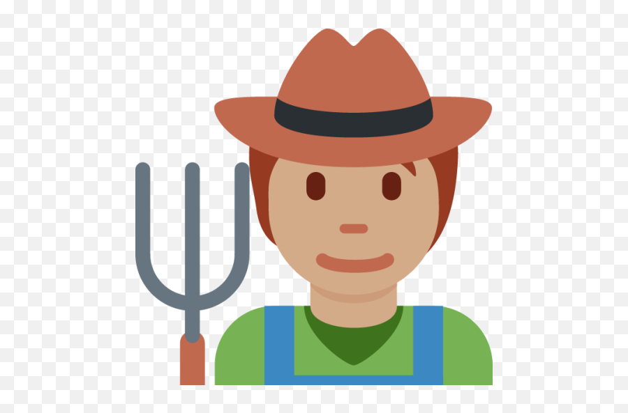 Medium Skin Emoji - Pele Morena Emoji Agricultor,Farmer Emojis