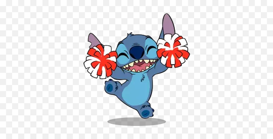 Stitch Sticker Pack - Stitch Cheerleader Emoji,Disney Emojis Stitch