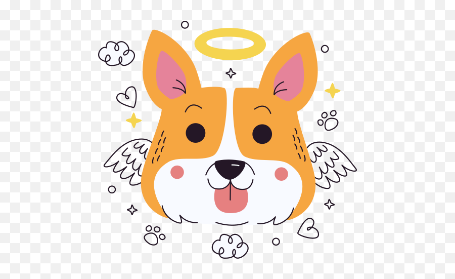 Angel Stickers - Free Animals Stickers Stickers De Rire Emoji,Dog Emoticons Png