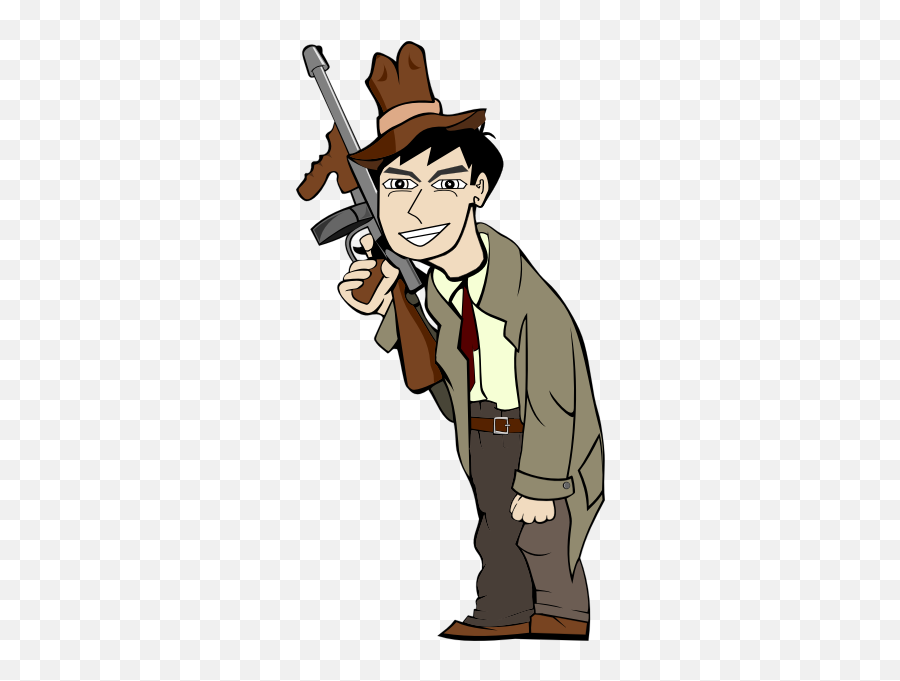 Gangster With A Gun - Gangster Cartoon Emoji,Gangster Emoji Backgrounds