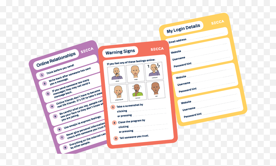 Internet Safety Cards - Secca Emoji,Free Printable Feeling Emotion Faces