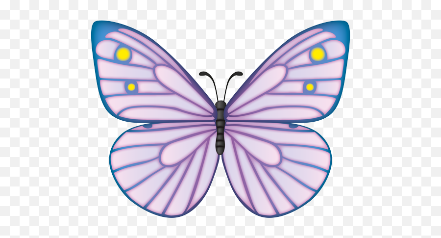 Blue Butterfly Emoji Transparent,Butterfly Emoticon Gif