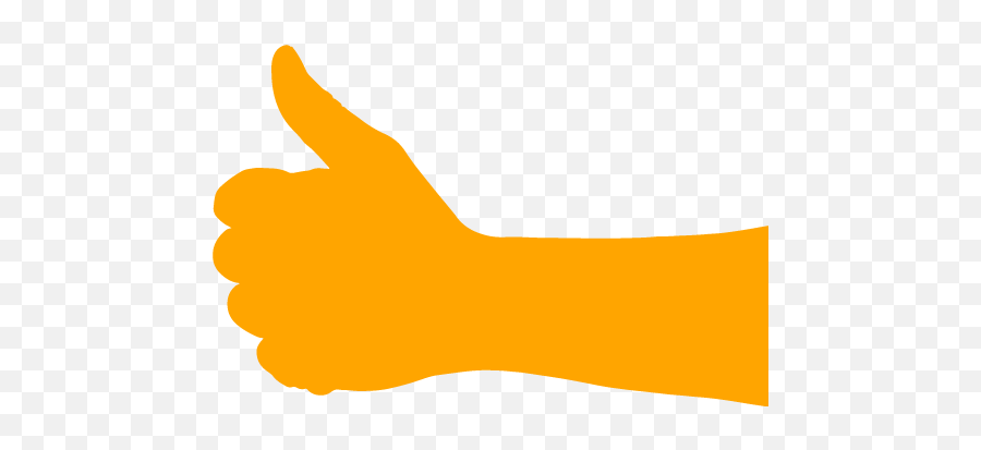 Orange Thumbs Up 2 Icon - Free Orange Hand Icons Emoji,Two Thus Up Free Emoticon