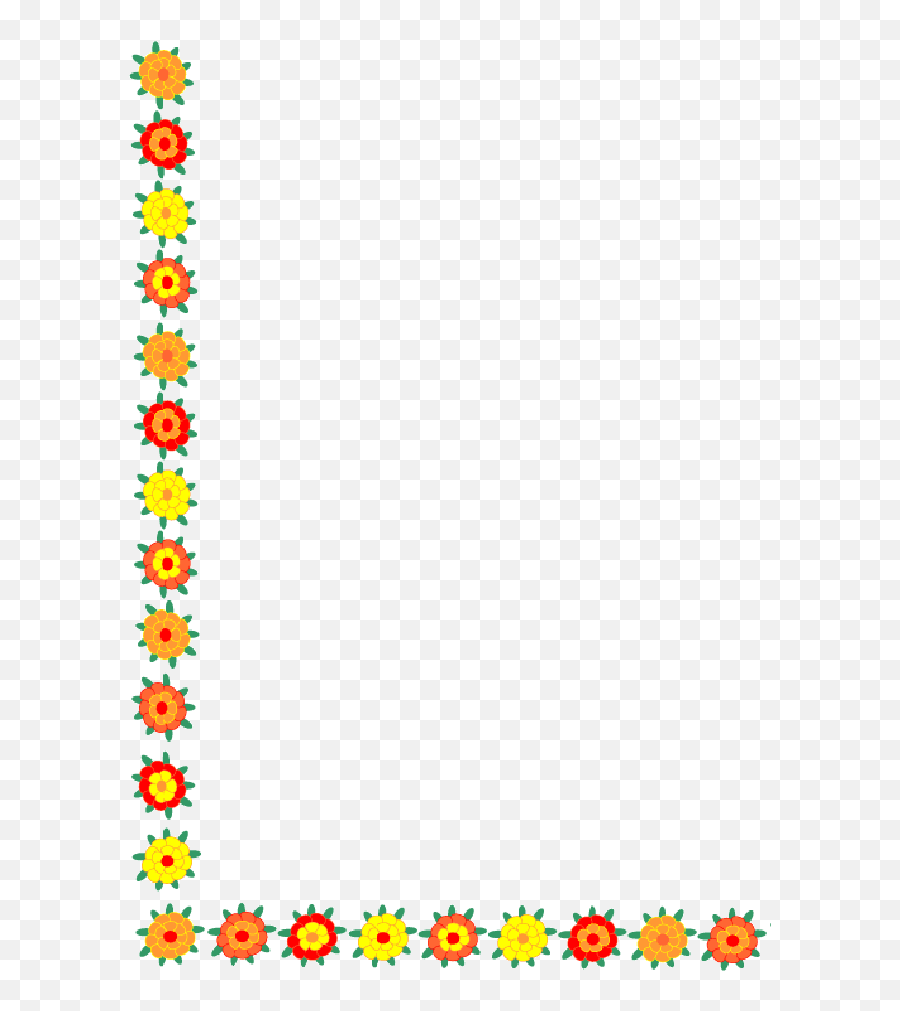 Flower Borders - Flower Border Side Emoji,Emoji Border