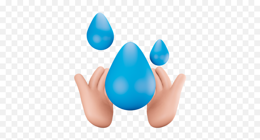 Premium Save Water 3d Illustration Download In Png Obj Or Emoji,Raindrop Emoji