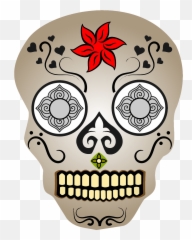 Ornate Skull Transparent Png - Sugar Skull Easy Emoji,Day Of The Dead Emoji