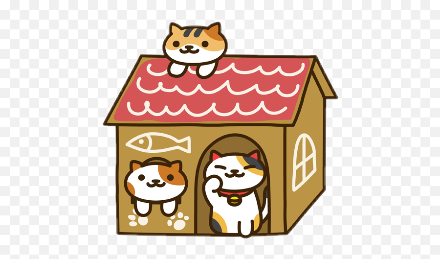 Neko Cats Cute Atsume Sticker - Happy Emoji,Neko Atsume Emoji