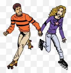 Clipart Family Roller Skating Clipart - Roller Skating Clipart Gif Emoji,Roller Skating Emoticon