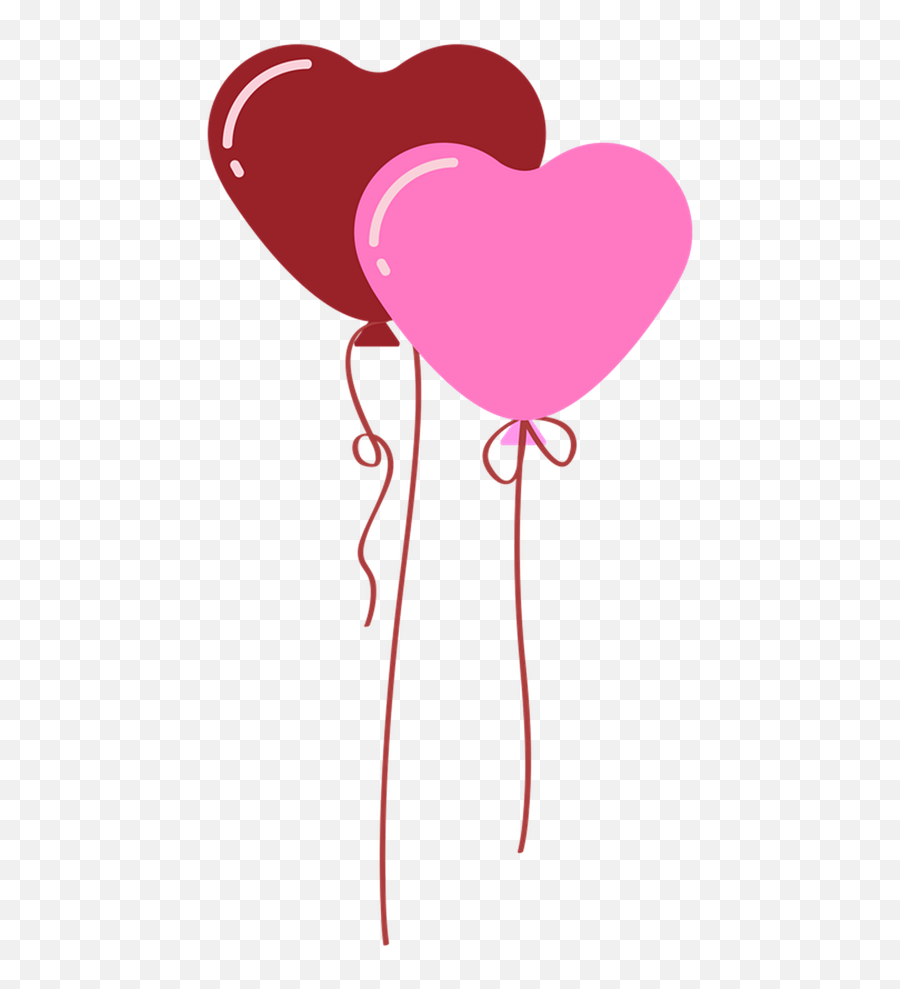 Balloons Valentine Heart Clipart - Full Size Clipart Valentines Balloons Clipart Emoji,Pink Heart Emoji Balloons