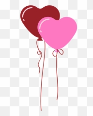 Balloons Valentine Heart Clipart - Full Size Clipart Valentines Balloons Clipart Emoji,Pink Heart Emoji Balloons