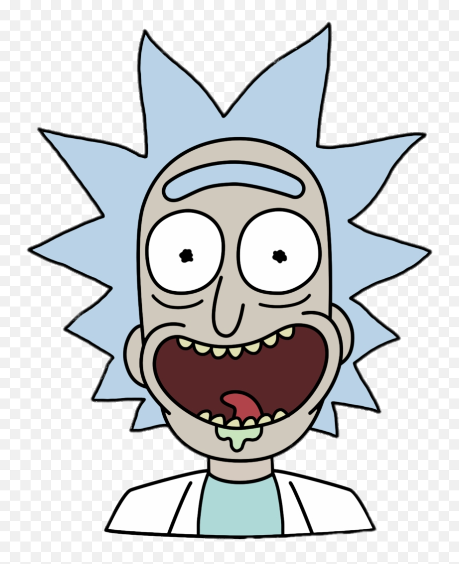 Rick And Morty Drawing - Rick Sanchez Face Png Emoji,Rick And Morty Emojis