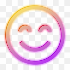 Emoji Neon Sticker - Happy,Glow Emoji