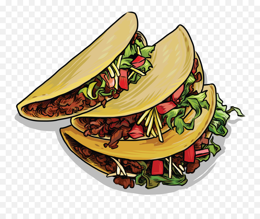 Cartoon Food Taco Emoji,Taco Burrito Emoji