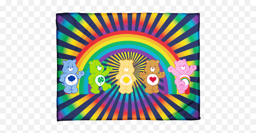 Care Bears Rainbow Day Twin Blanket - Rainbow Bears Emoji,Twin Size Emoji Comforter