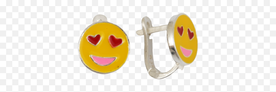 Emoji Model Gümü Çocuk Küpe - Happy,99 Emoji