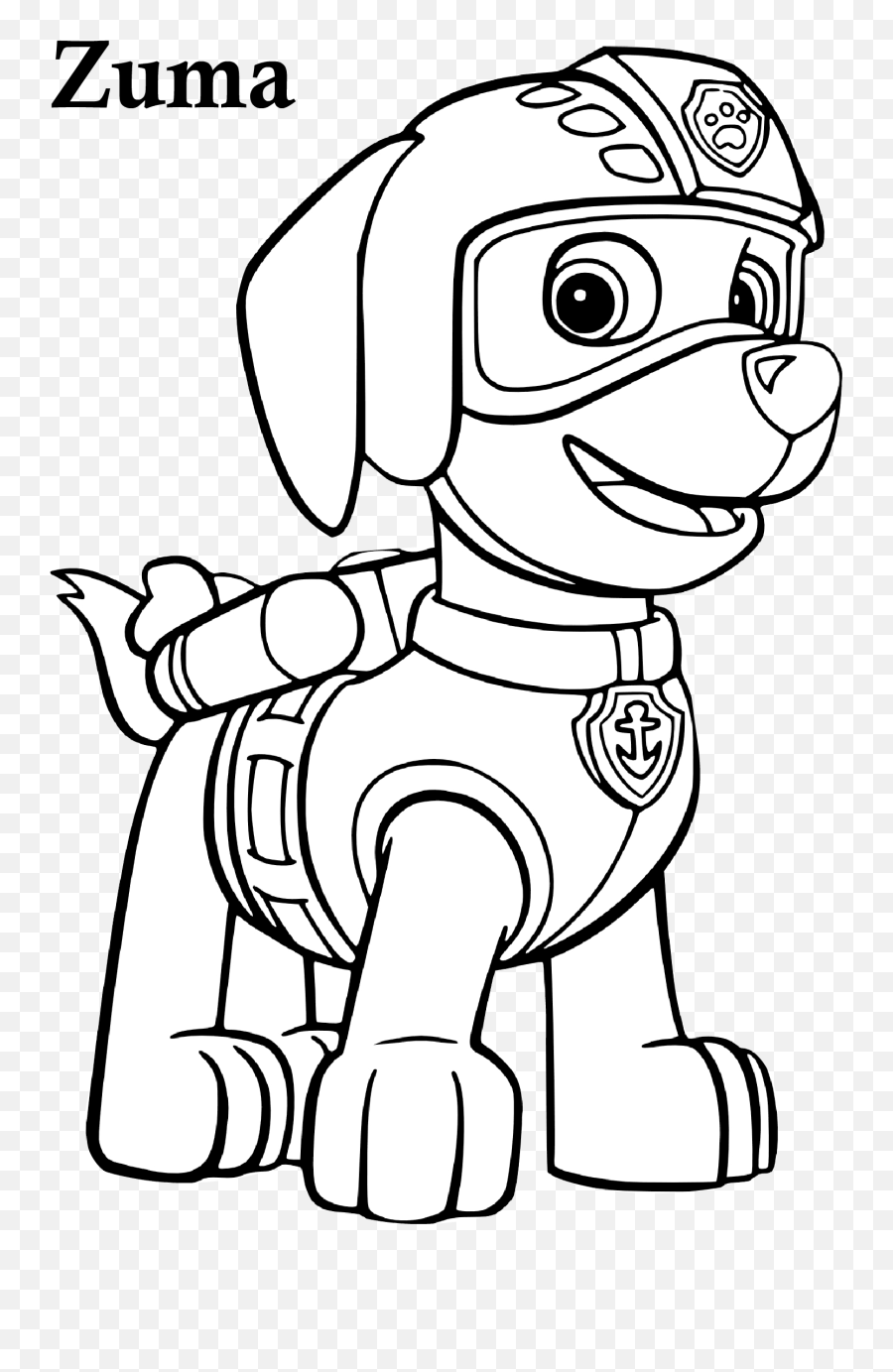 Marshall And Zuma Coloring Page - Free Coloring Library Paw Patrol Zuma Colouring Pages Emoji,Printable Emotions Coloring Pages