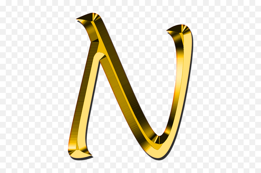 Interactive Multimedia Posters - Transparent Gold Letter N Emoji,Emoticons Huruf