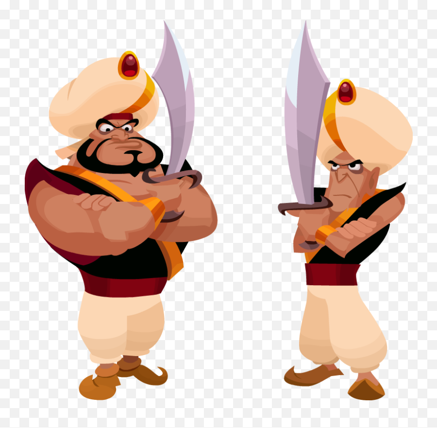 Palace Guards Khx - Aladdin Guards Clipart Full Size Aladdin Guards Png Emoji,Aladdin Characters As Emojis