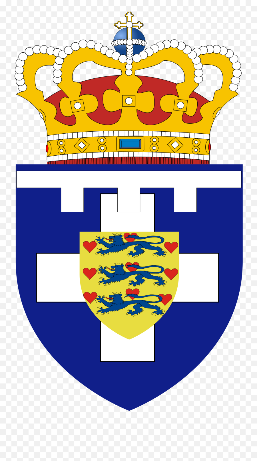 Greek Crown Prince Arms - King Of Greece Coat Of Arms Emoji,Prince Crown Emoticon