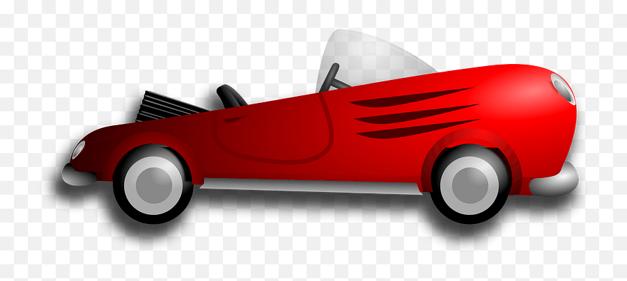 Red Classic Retro Sport Car Clipart - Transparent Background Car Driving Clipart Emoji,Free Downloadable Classic Cars Emojis