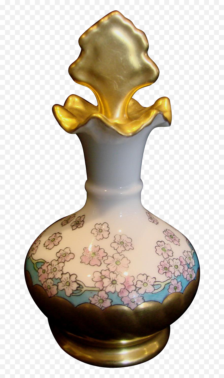French Porcelain Scent Perfume Bottle Artist Hand Painted - Tulip Vase Emoji,Spring Emotion Leonid Afremov