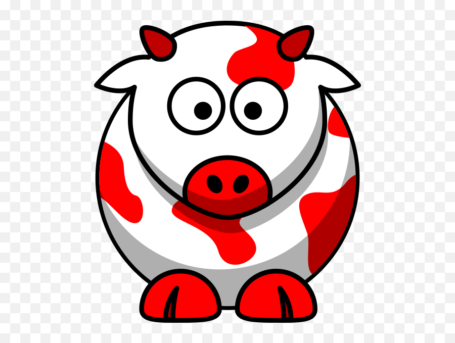 Red Cow Clip Art At Clkercom - Vector Clip Art Online Cartoony Cow Emoji,Red B Emoji