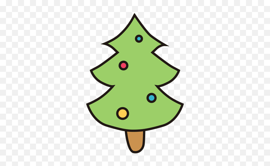 Christmas Tree Cartoon Icon 27 - Christmas Tree Cl Png Emoji,Christmas Emoticon For Facebook