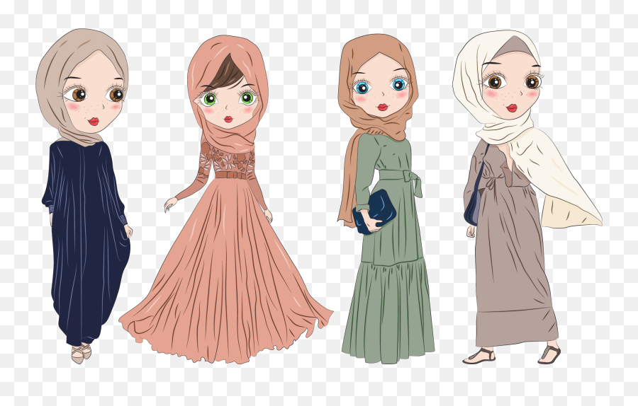 Muslim Veil And Hijab Types - Wear Hijab Emoji,Wearing Emotions On Your Sleeve