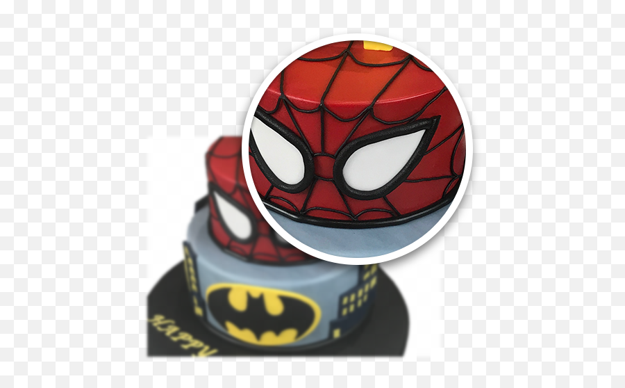 Superhero Cake - Spiderman And Batman Tier Cake Emoji,Batman With Bat Emojis Cake