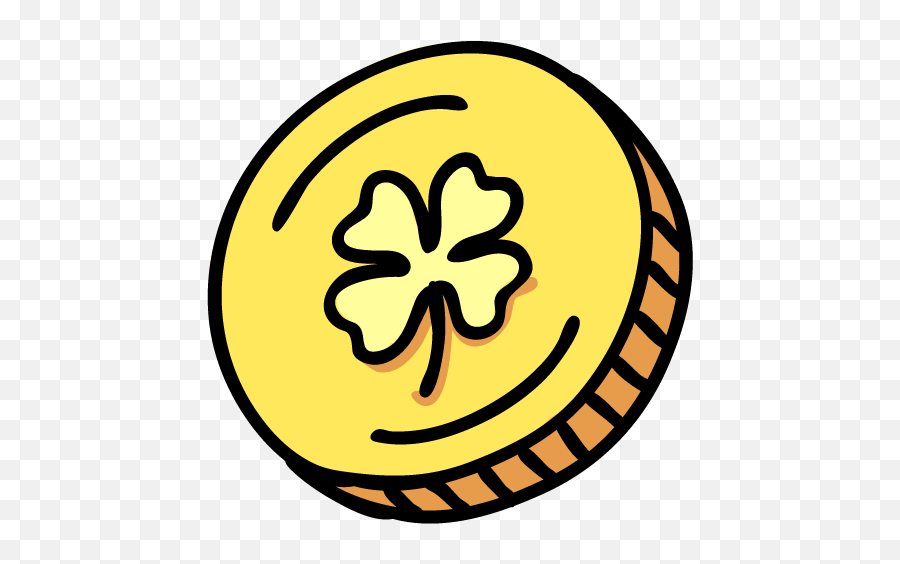 Coin Icon Lucky Leprechaun Iconset Iconkacom - Gold Coins For St Day Emoji,Coins Emoji