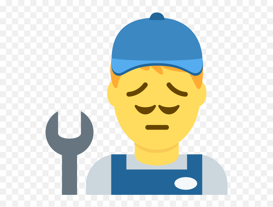 Emoji Face Mashup Bot U200d Man Mechanic - For Adult,Pensive Emoji