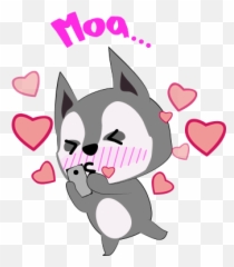 Husky Dog Emoji U0026 Sticker By Tien Ti Tung,Dog Love Emoji