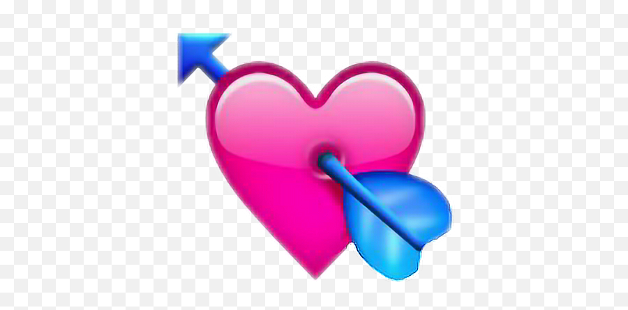 Heart Pink Sweet Tumblr Emoji Sticker - Arrow Transparent Heart Emoji,Emoji Dress Girl