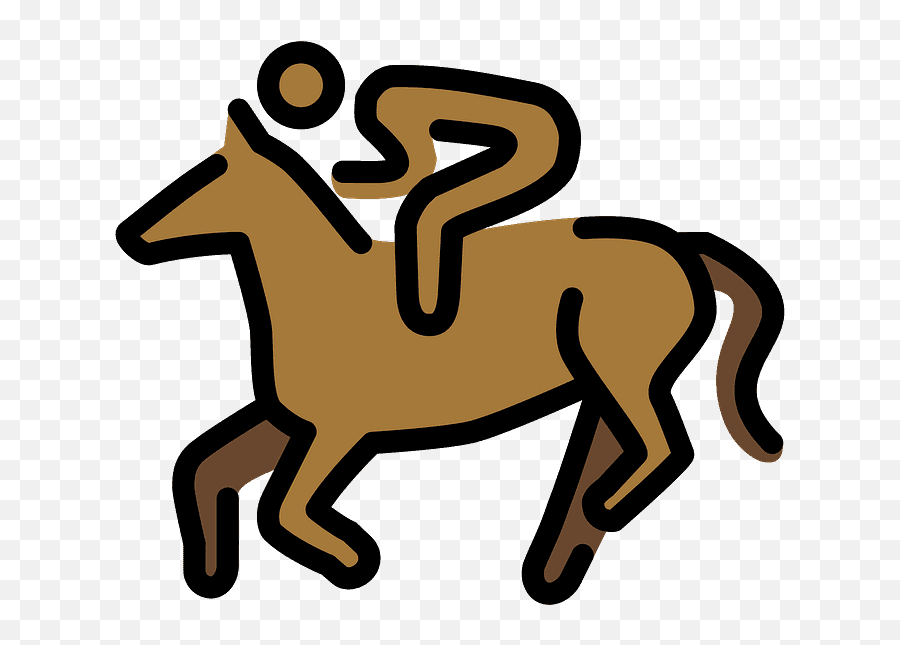 Horse Racing Emoji Clipart - Horse Racing,Android Race Emoji