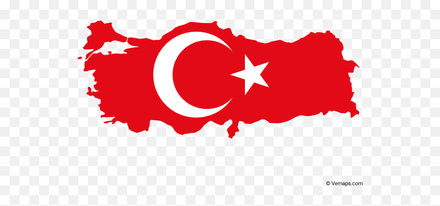 Flag Map Of Turkey - Turkey Map With Flag Emoji,Iran Flag Emoji