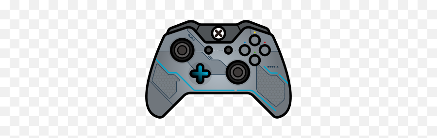 Blue Controller Gamer Halo Xbox One - Transparent Background Xbox One Controller Icon Emoji,Xbox Controller Emoji