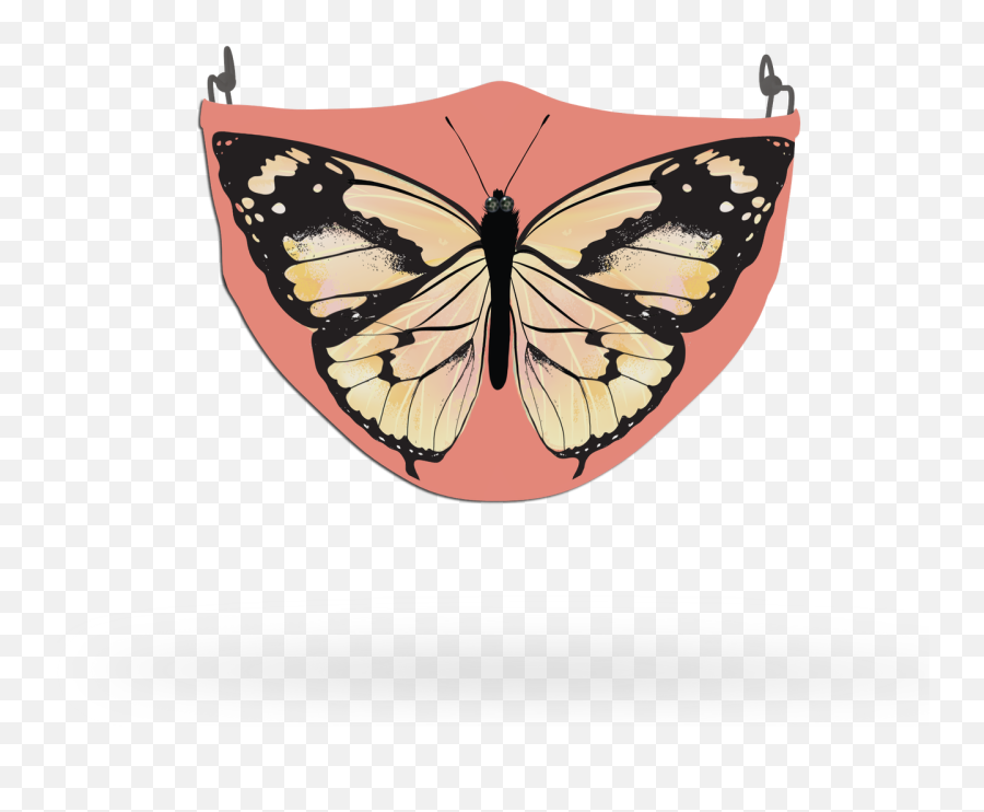 Pink Butterfly Animal Face Covering Print 4 - Girly Emoji,Pink Butterfly Emoji