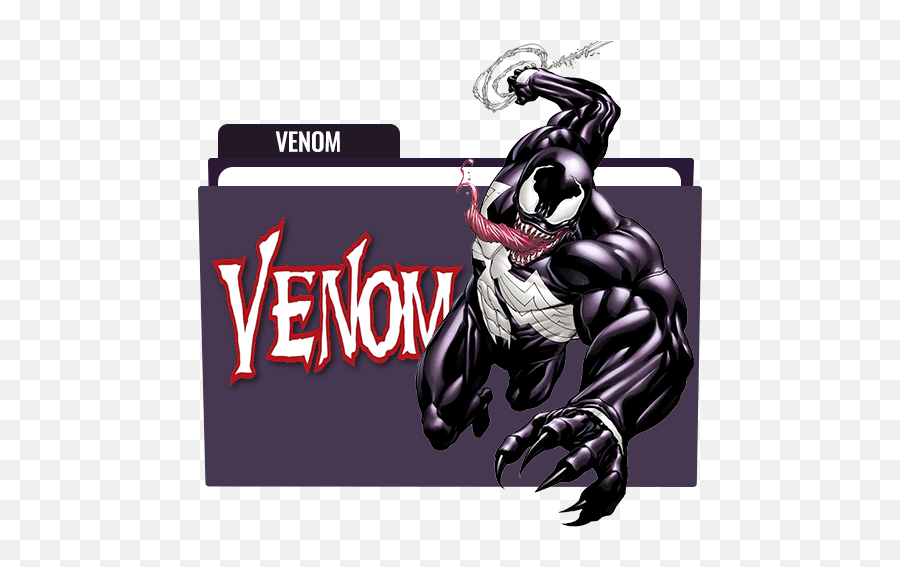 Venom Cartoon Folder Icon Free Download - Venom Png Emoji,Venom Emoji