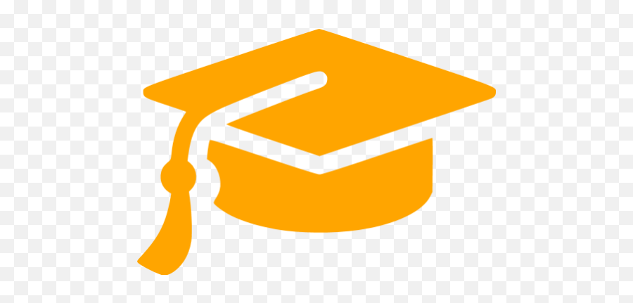 Orange Graduation Cap Icon - Gold Graduation Cap Png Emoji,Graduate Emoticon