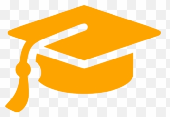 Orange Graduation Cap Icon - Gold Graduation Cap Png Emoji,Graduate Emoticon
