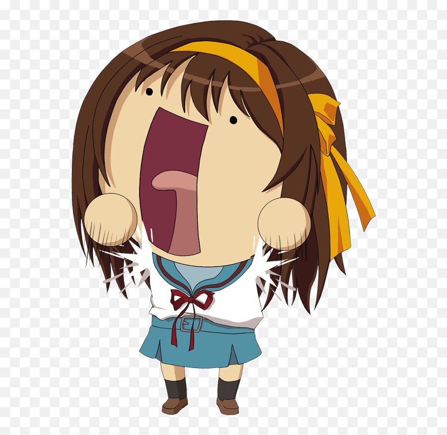 Best Haruhi - Haruhi Suzumiya Gif Transparent Emoji,Haruhi Suzumiya Emoji