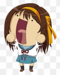 Best Haruhi - Haruhi Suzumiya Gif Transparent Emoji,Haruhi Suzumiya Emoji